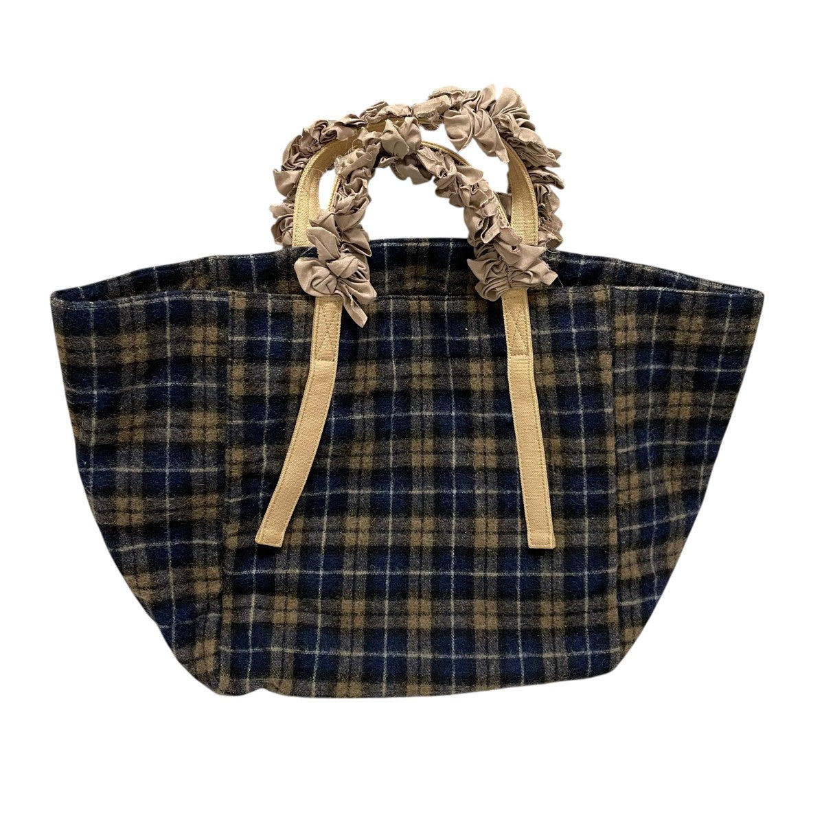 LUDLOW(ラドロー) チェックトートバッグ ベージュ×ネイビー｜【公式