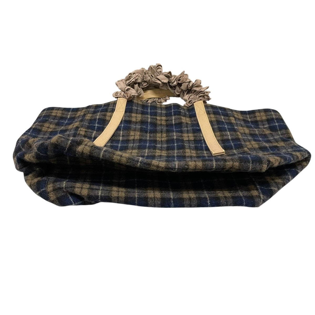 LUDLOW(ラドロー) チェックトートバッグ ベージュ×ネイビー｜【公式