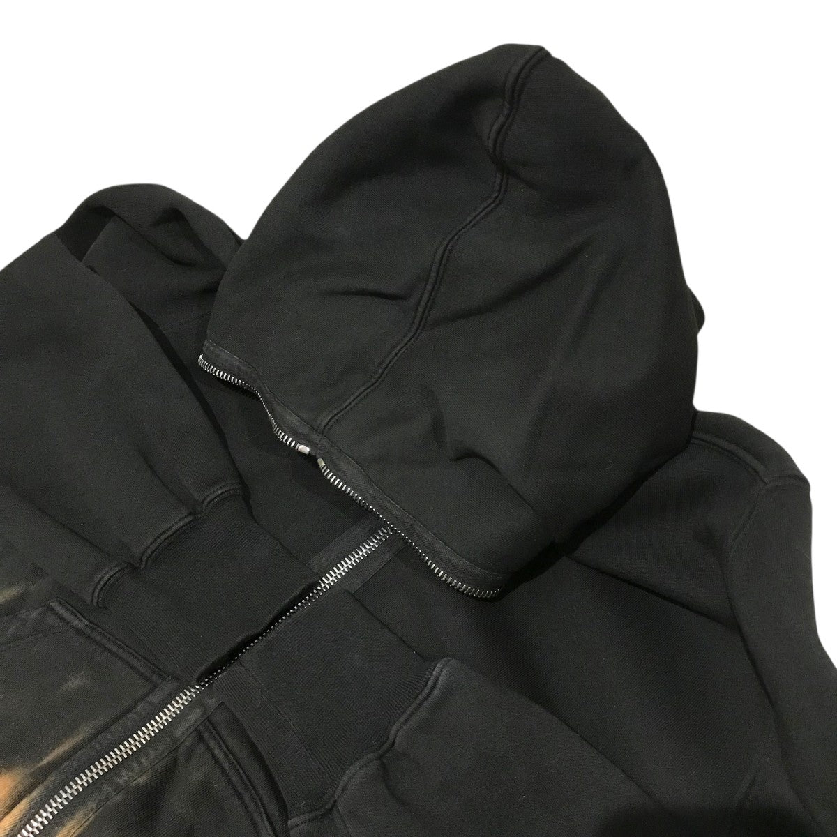 ダークシャドウ DRKSHDW 24AW ブリーチ加工ジップパーカー XS DRKSHDW(ダークシャドウ) ブリーチ加工ジップパーカーDU02D2283-FSUN