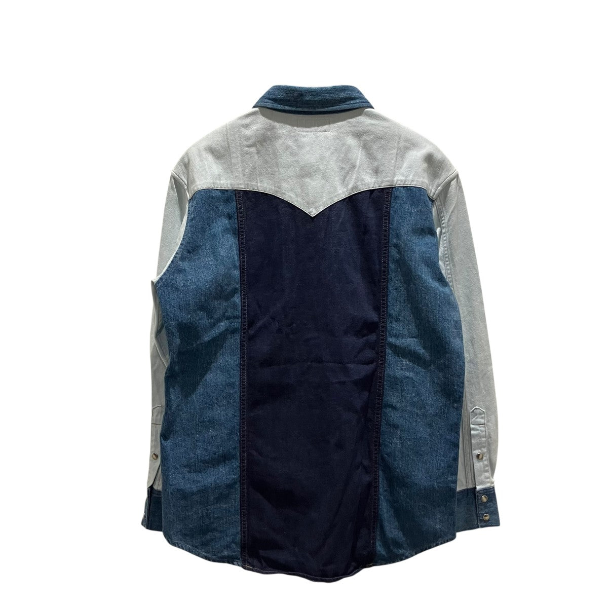 CELINE 23AWパッチワークデニムシャツ2T353521 古着・中古-2枚目のアイテム画像