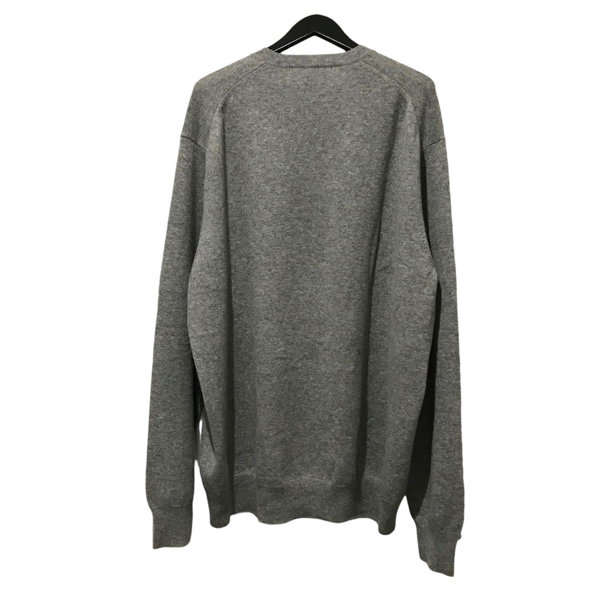 【コムデ ギャルソン シャツ】［ Uネック ニット ］　S　グレー　チェック CDG Comme des Garçons グレー セーター XL