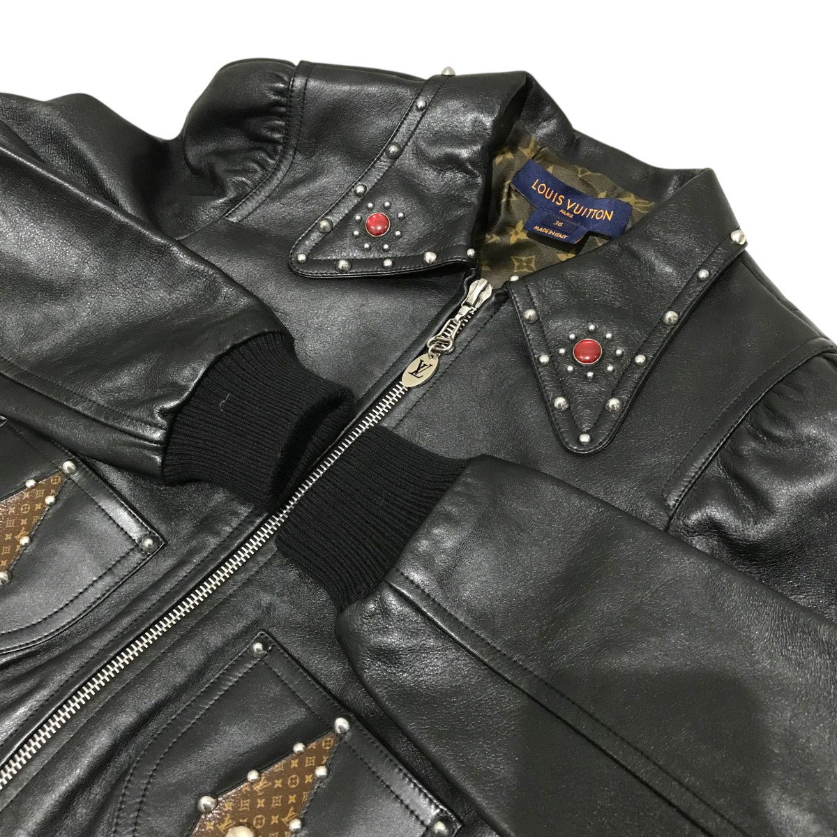 LOUIS VUITTON レザージャケットRW212B USY FLLJ92 古着・中古-6枚目のアイテム画像