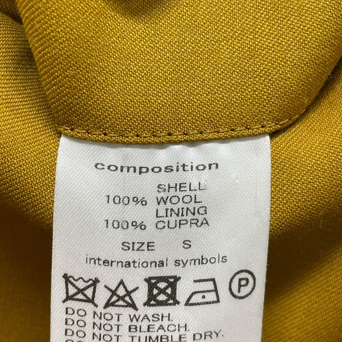 WACKO MARIA(ワコマリア) DORMEUILスラックスパンツ イエロー サイズ S