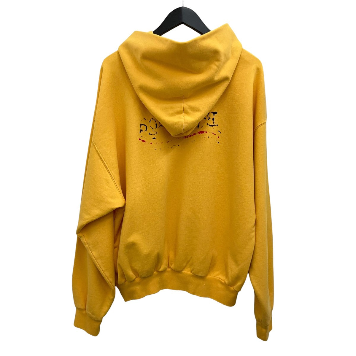 BALENCIAGA デストロイ加工ダメージ加工ロゴプリントパーカー720426 TNVE9 古着・中古-2枚目のアイテム画像