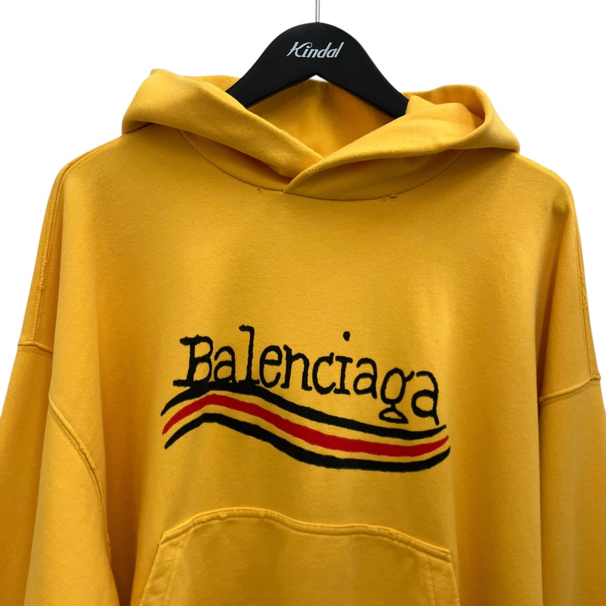 BALENCIAGA デストロイ加工ダメージ加工ロゴプリントパーカー720426 TNVE9 古着・中古-3枚目のアイテム画像