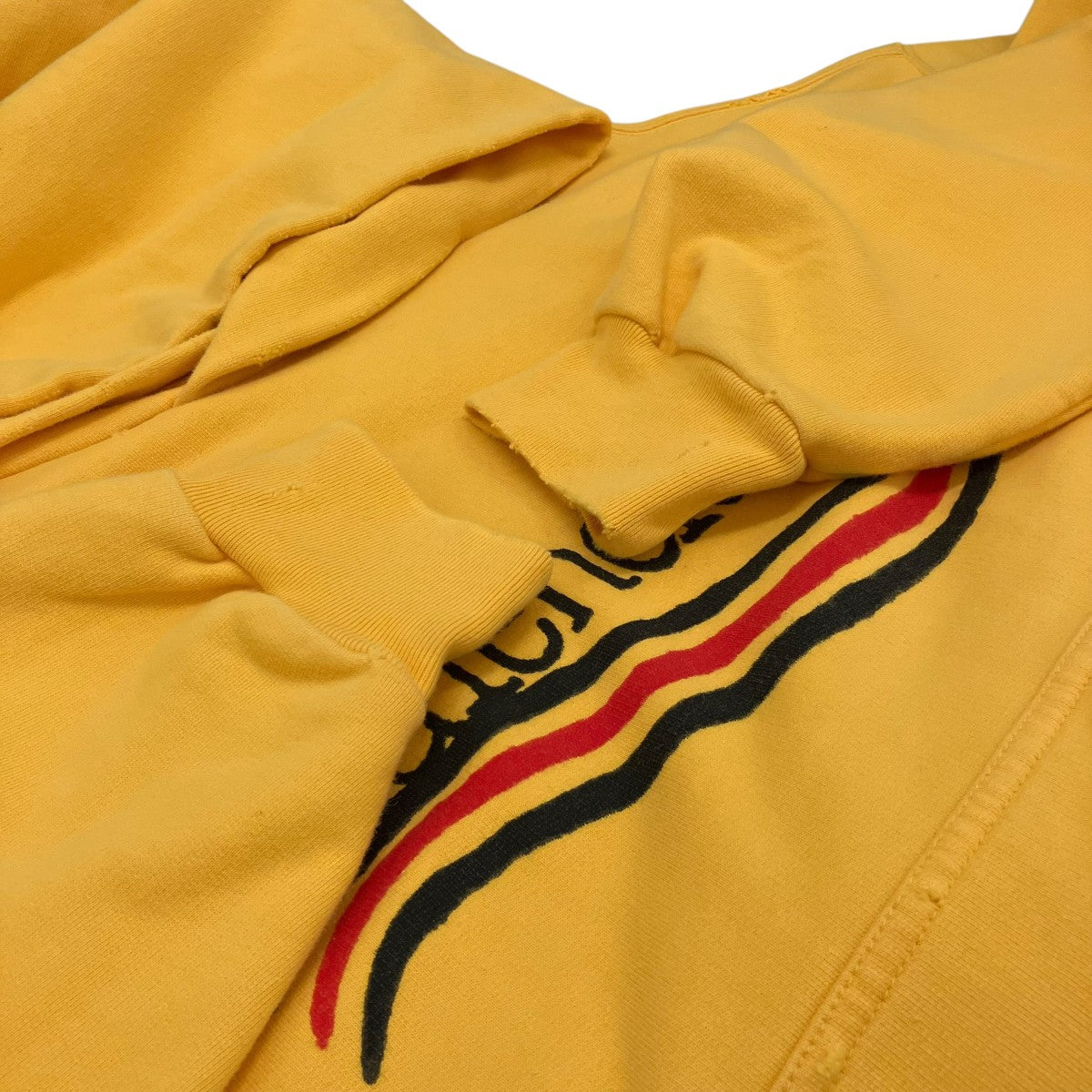 BALENCIAGA デストロイ加工ダメージ加工ロゴプリントパーカー720426 TNVE9 古着・中古-6枚目のアイテム画像