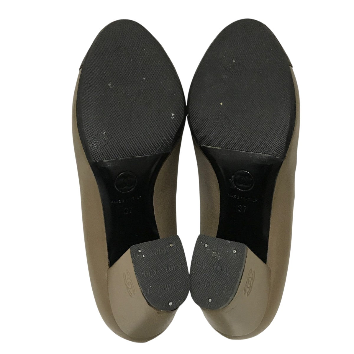 CHANEL(シャネル) ヒールパンプス ブラウン×ブラック サイズ 37