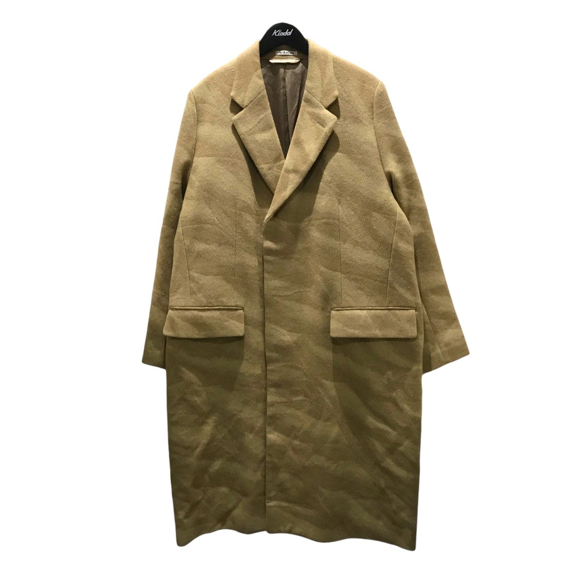 AURALEE 【WOOL CASHMERE JACQUARD MELTON CHESTERFIELD COAT 】ウールカシミヤチェスターコート 古着・中古-1枚目のアイテム画像