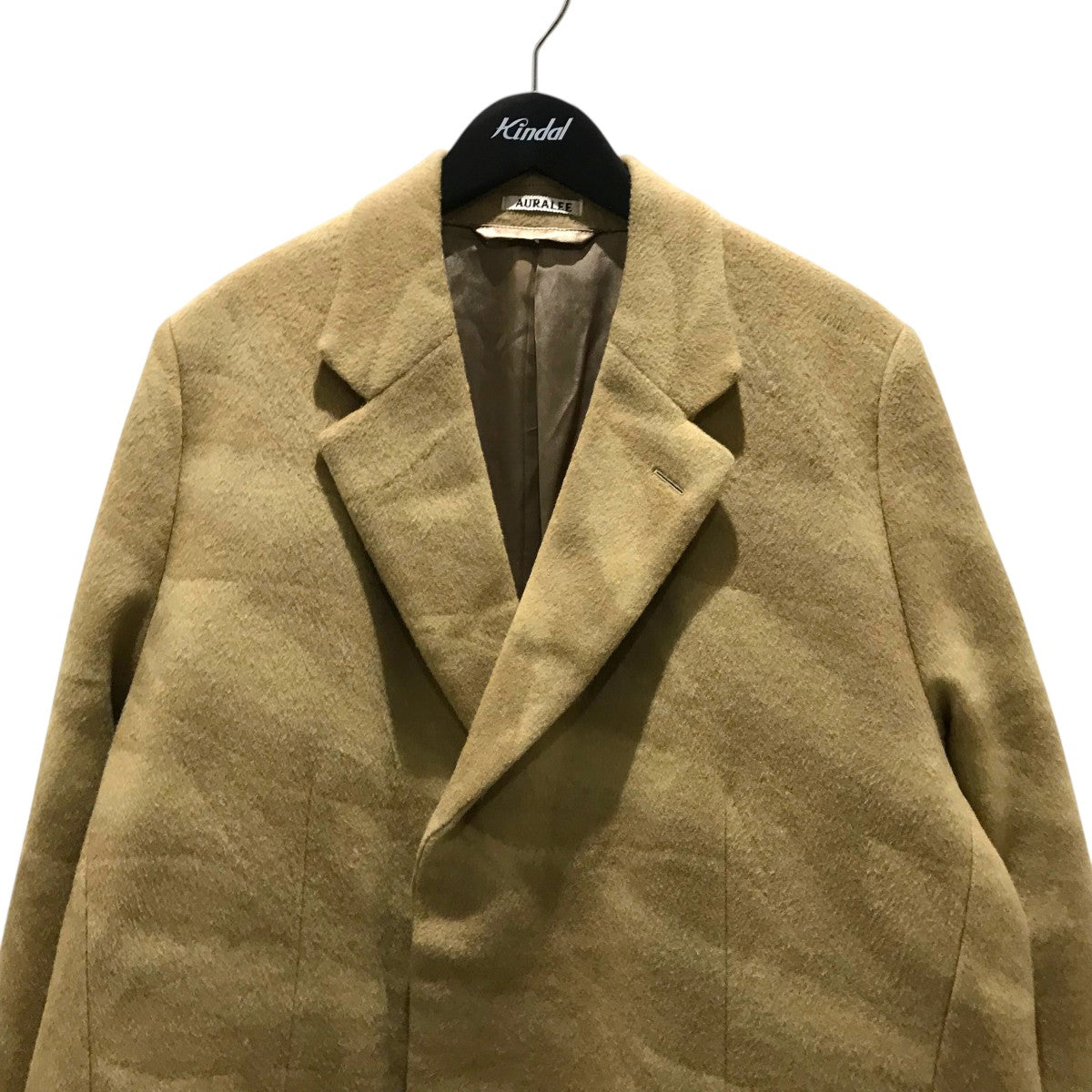 AURALEE 【WOOL CASHMERE JACQUARD MELTON CHESTERFIELD COAT 】ウールカシミヤチェスターコート 古着・中古-3枚目のアイテム画像
