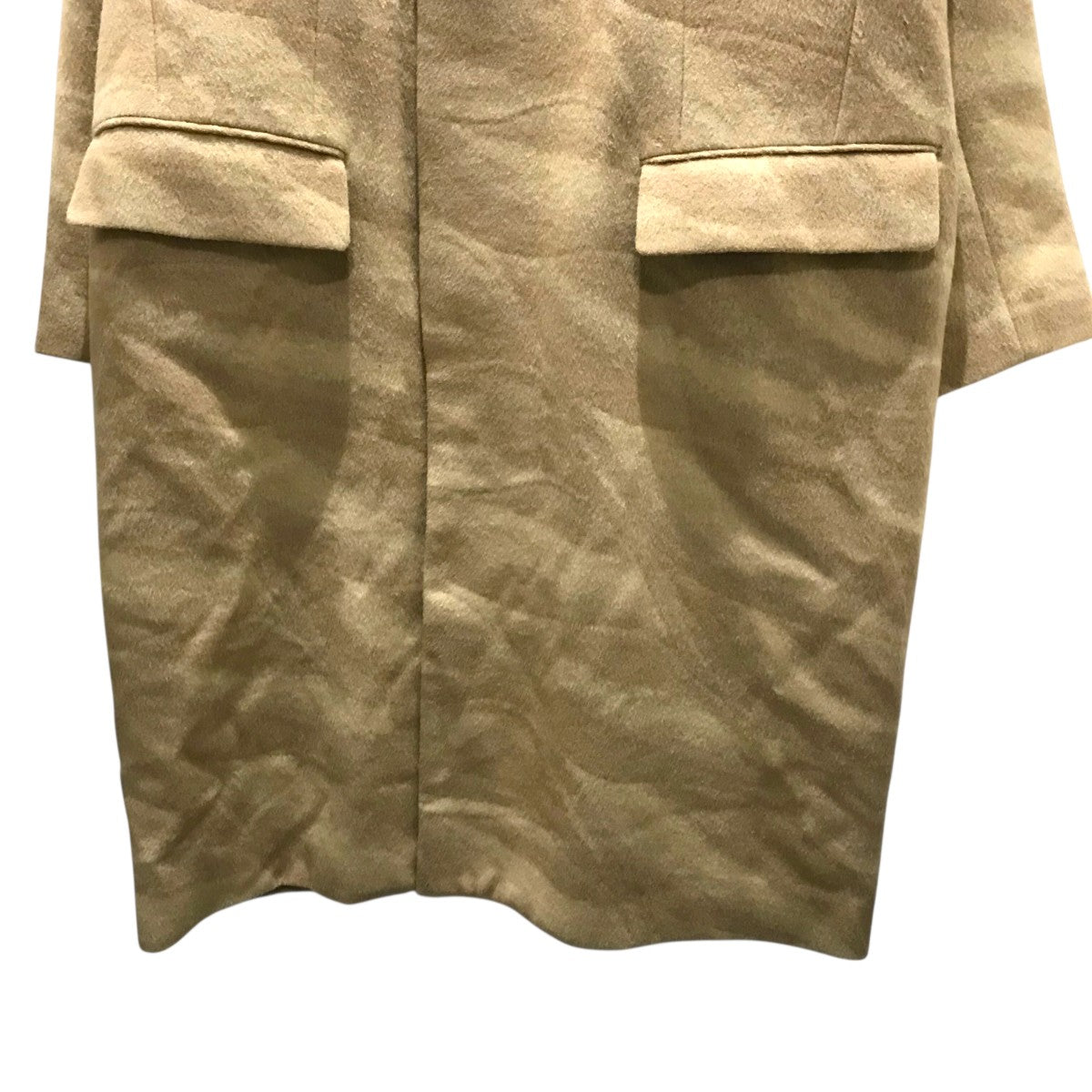 AURALEE 【WOOL CASHMERE JACQUARD MELTON CHESTERFIELD COAT 】ウールカシミヤチェスターコート 古着・中古-4枚目のアイテム画像