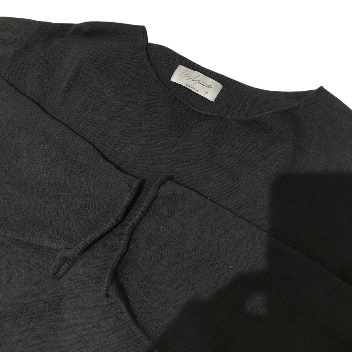 YOHJI YAMAMOTO(ヨウジヤマモト) 25SSクルーネックニットHP-K01-090 HP