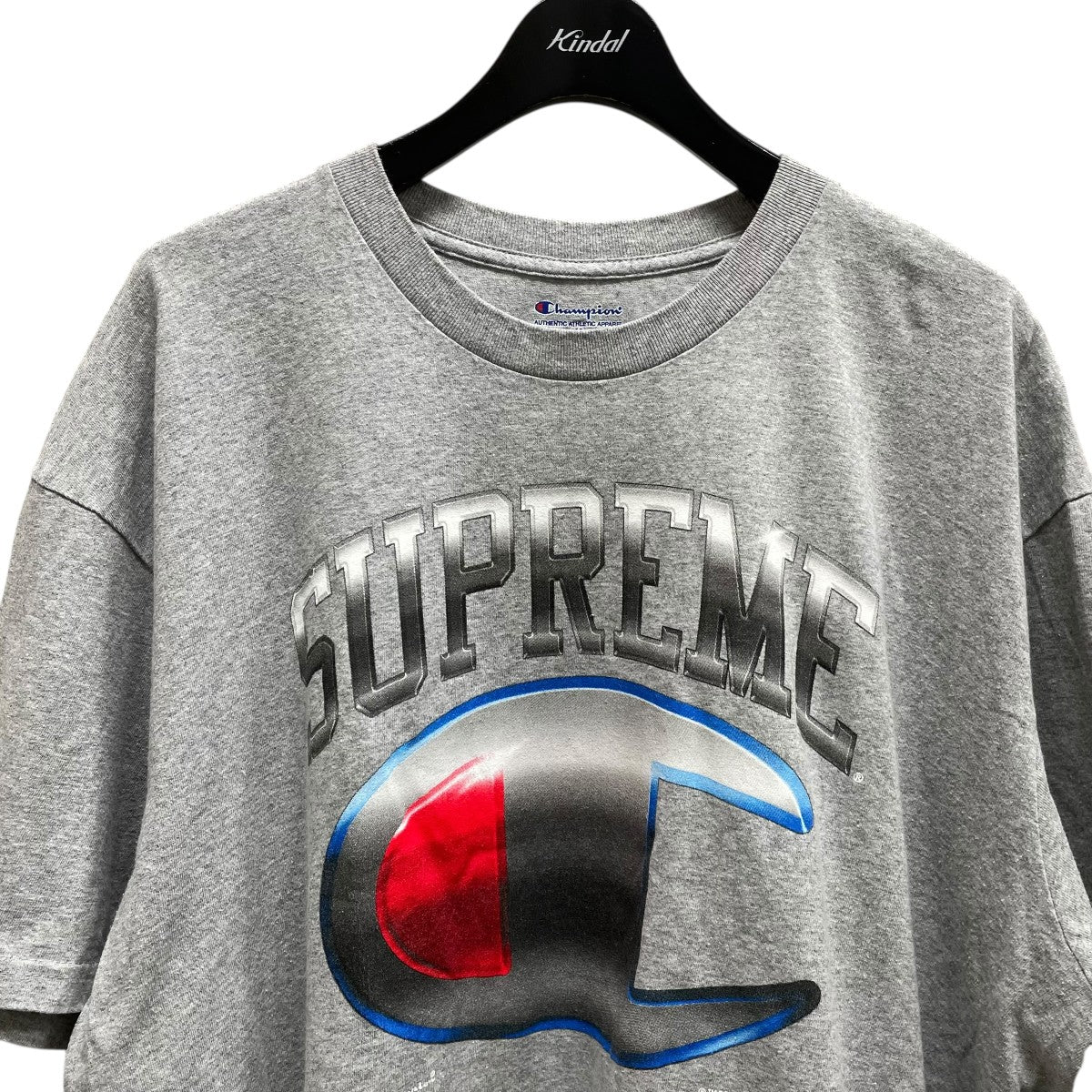 Supreme×Champion 19SSChrome TeeプリントTシャツ グレー サイズ XL