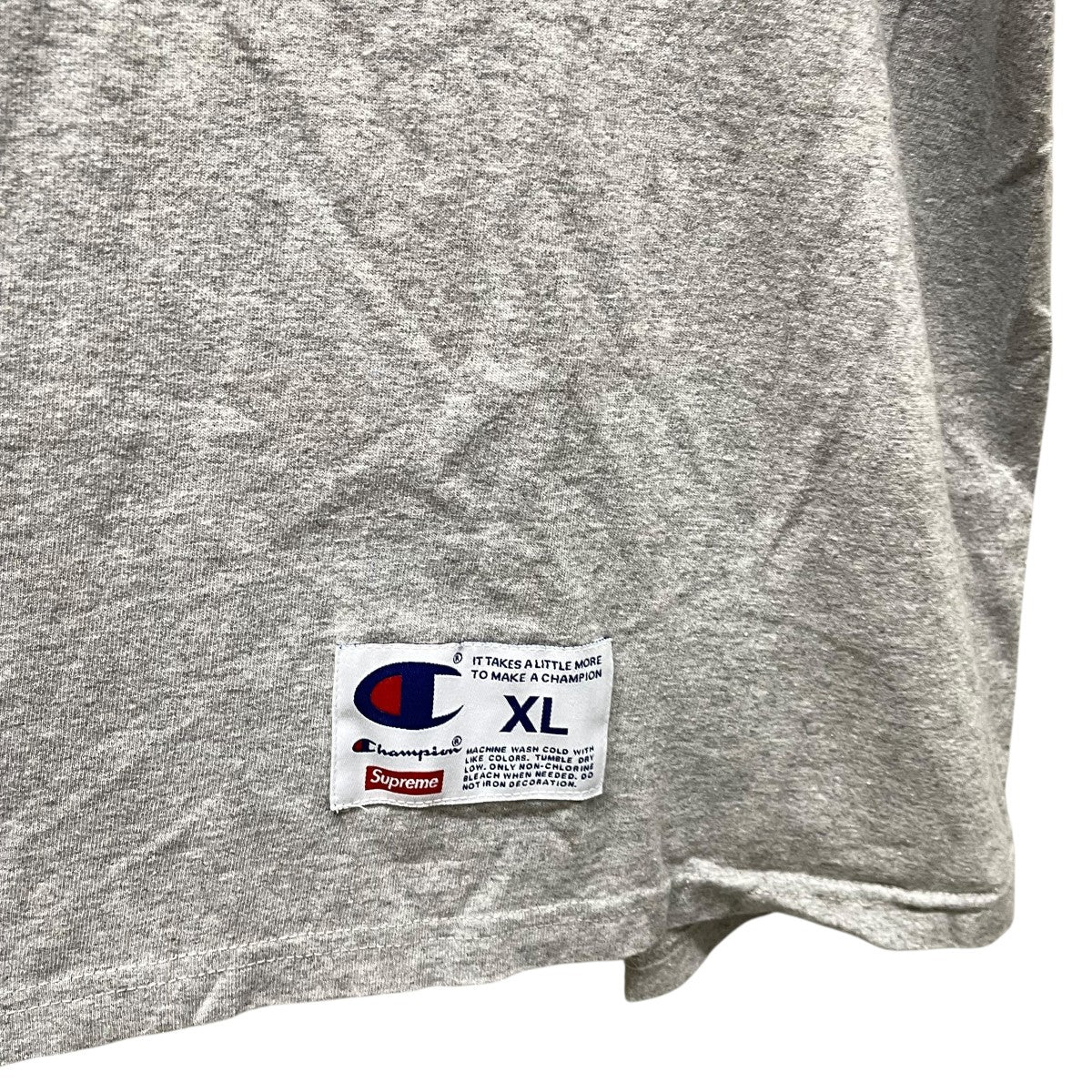 Supreme×Champion 19SSChrome TeeプリントTシャツ グレー サイズ XL