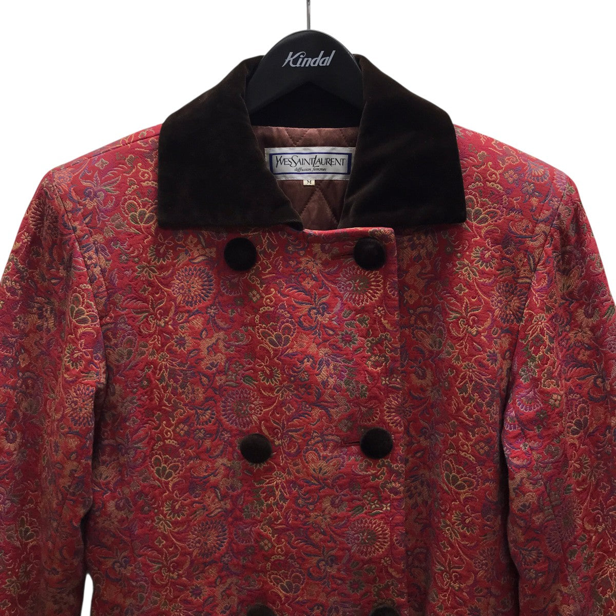 Yves Saint Laurent 総柄コート 古着・中古-2枚目のアイテム画像