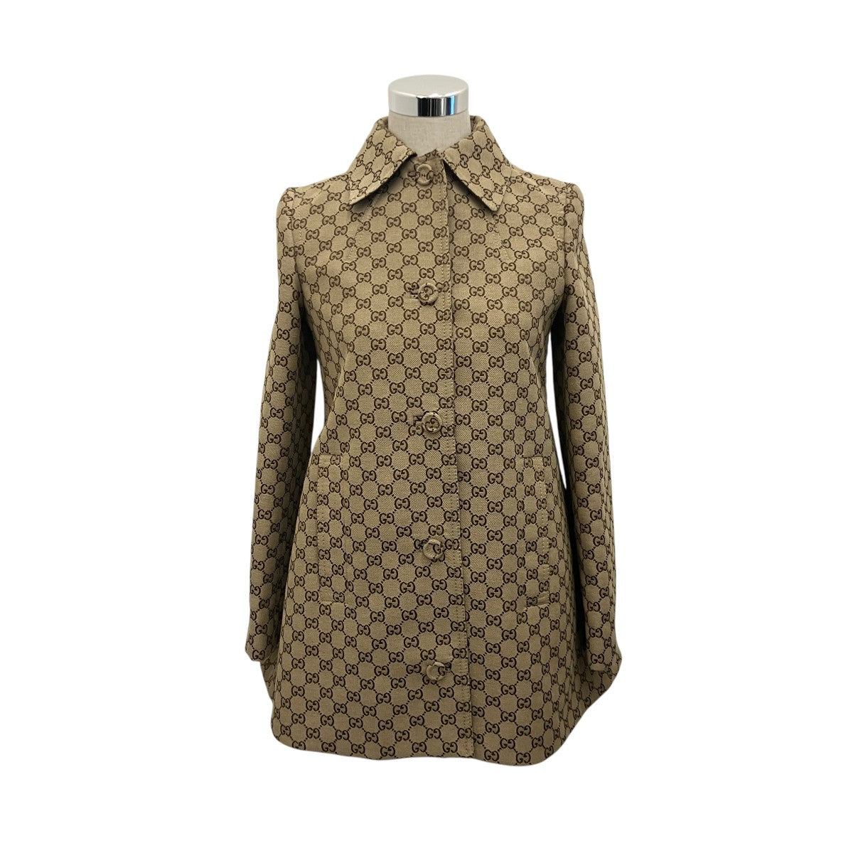 GUCCI 【GG CANVAS COAT】GG柄コート788387 古着・中古-1枚目のアイテム画像