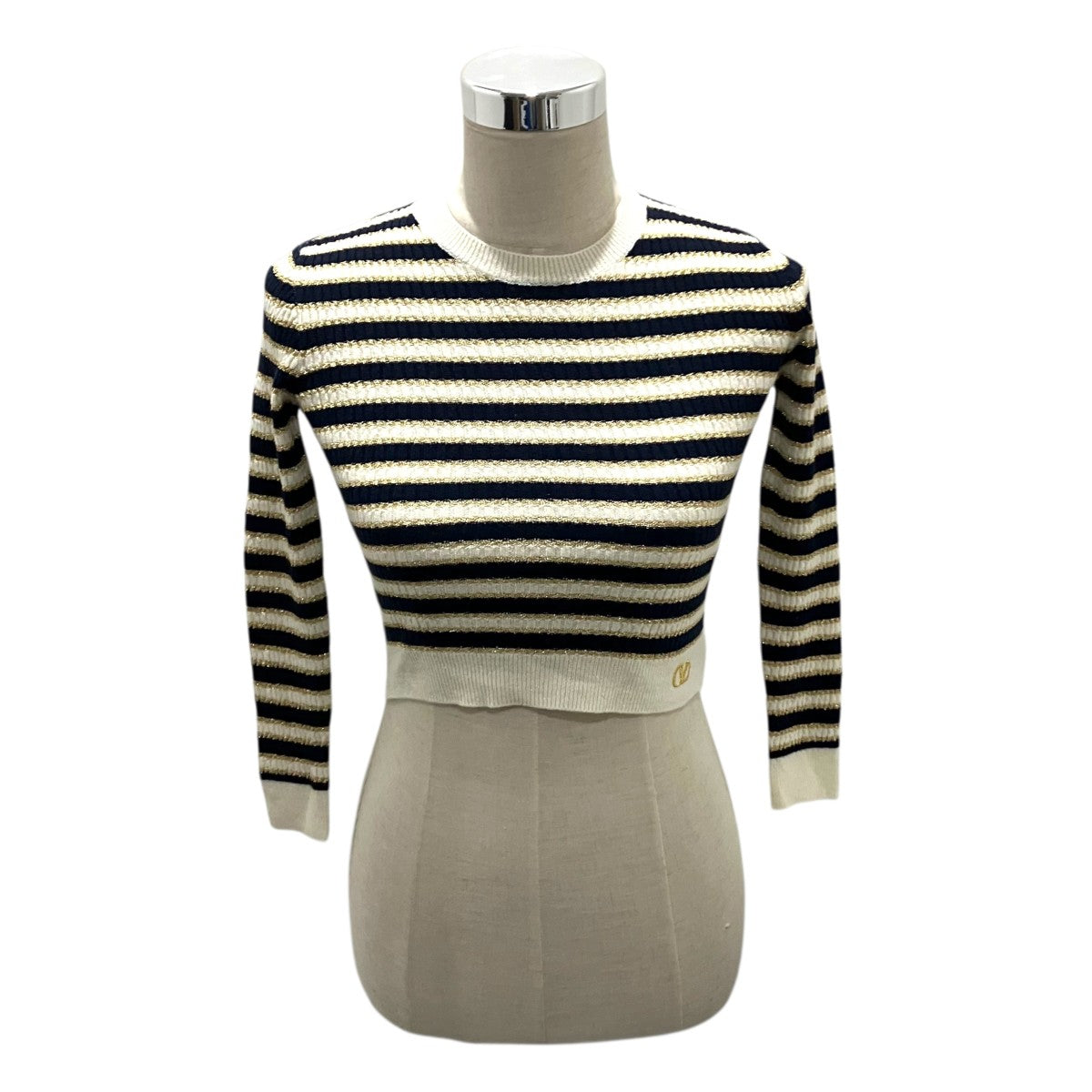 VALENTINO ボーダーニット1B3KC35L7EB 古着・中古-1枚目のアイテム画像