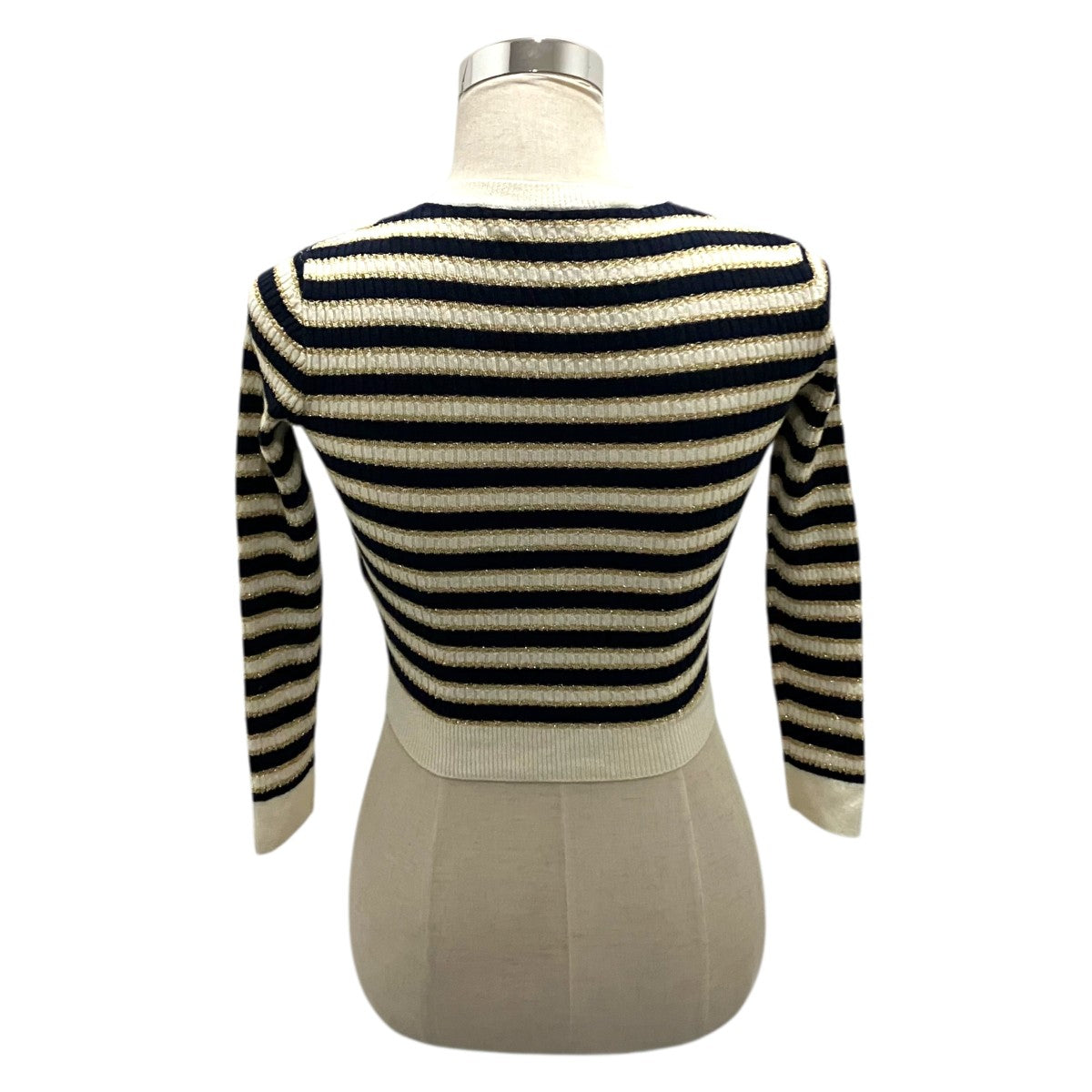 VALENTINO ボーダーニット1B3KC35L7EB 古着・中古-2枚目のアイテム画像