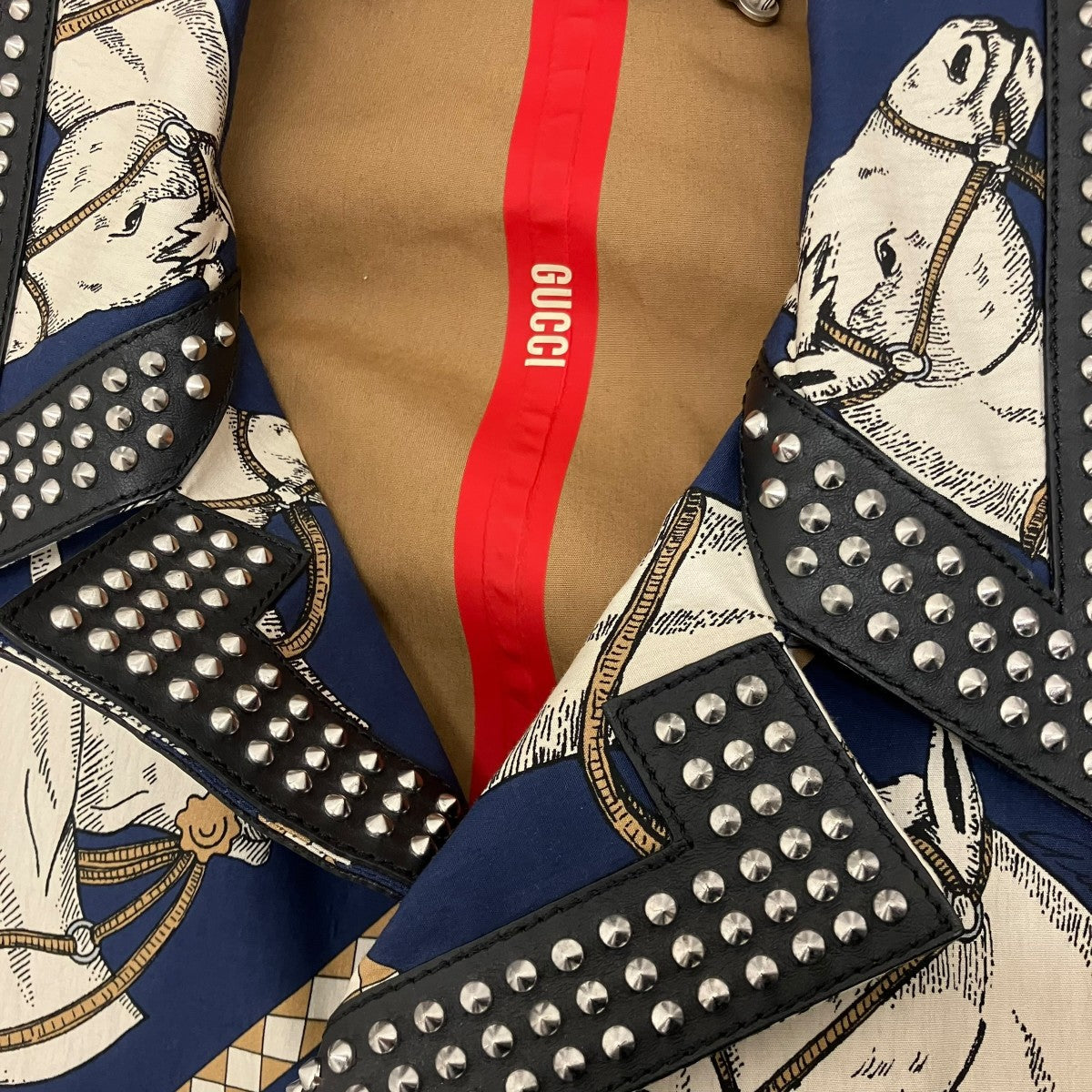 GUCCI スタッズステンカラーコート716220 Z8A6L 古着・中古-5枚目のアイテム画像