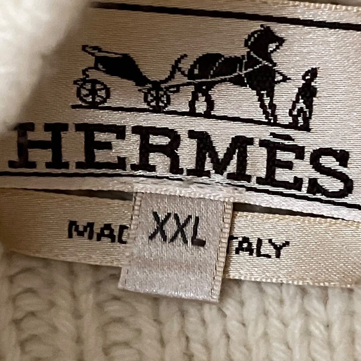 HERMES ネックレイヤードニット 古着・中古-6枚目のアイテム画像
