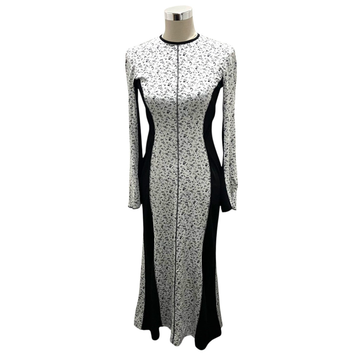 mame kurogouchi 25AW【mame Floral Jacquard Fraise Stitch Dress】長袖ワンピースMM25FW-JS027 古着・中古-1枚目のアイテム画像