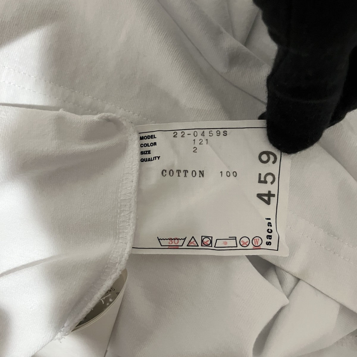 sacai(サカイ) 反転ロゴTシャツ22-0459S 22-0459S ホワイト サイズ 2