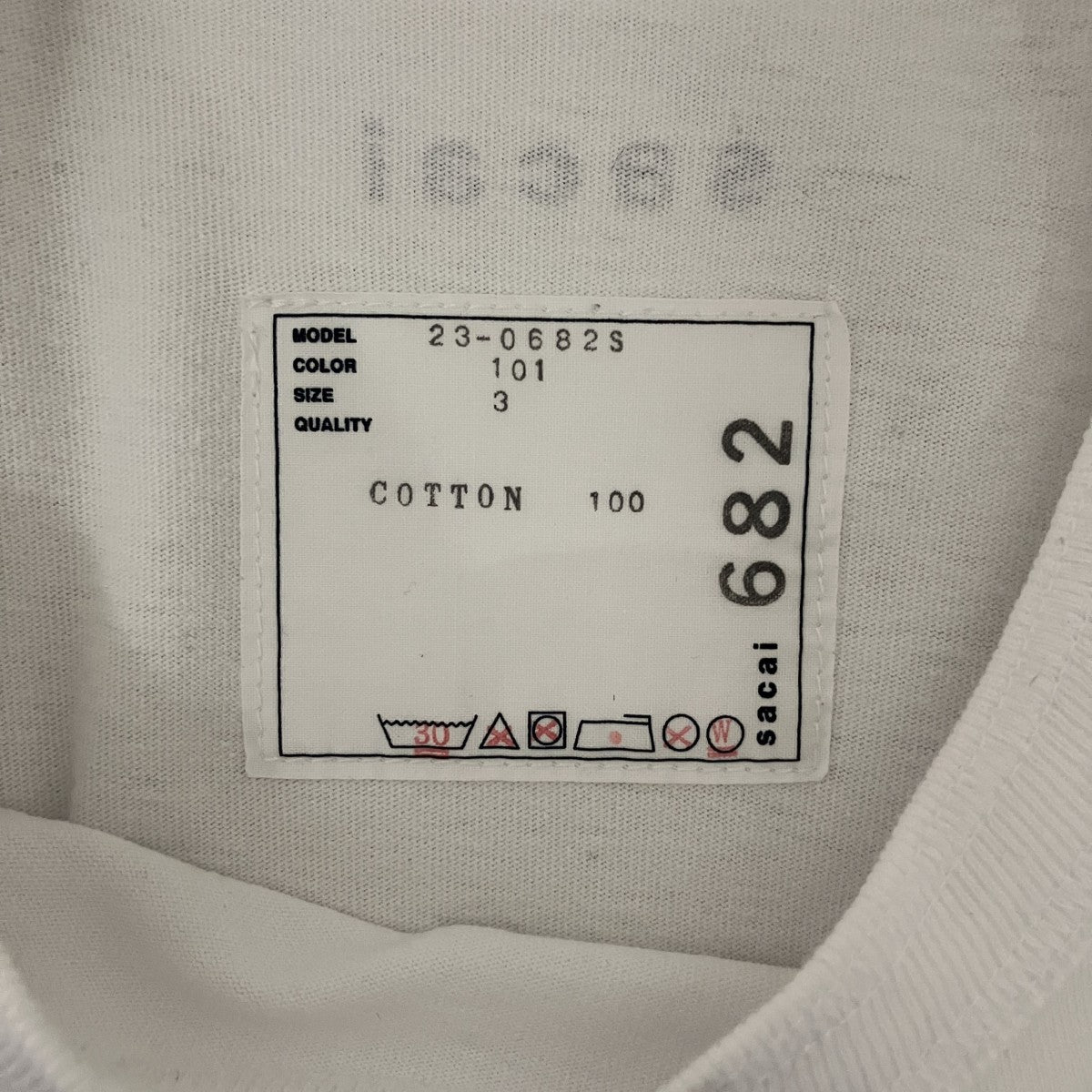 sacai 23SS半袖Tシャツ23-0682S 古着・中古-7枚目のアイテム画像