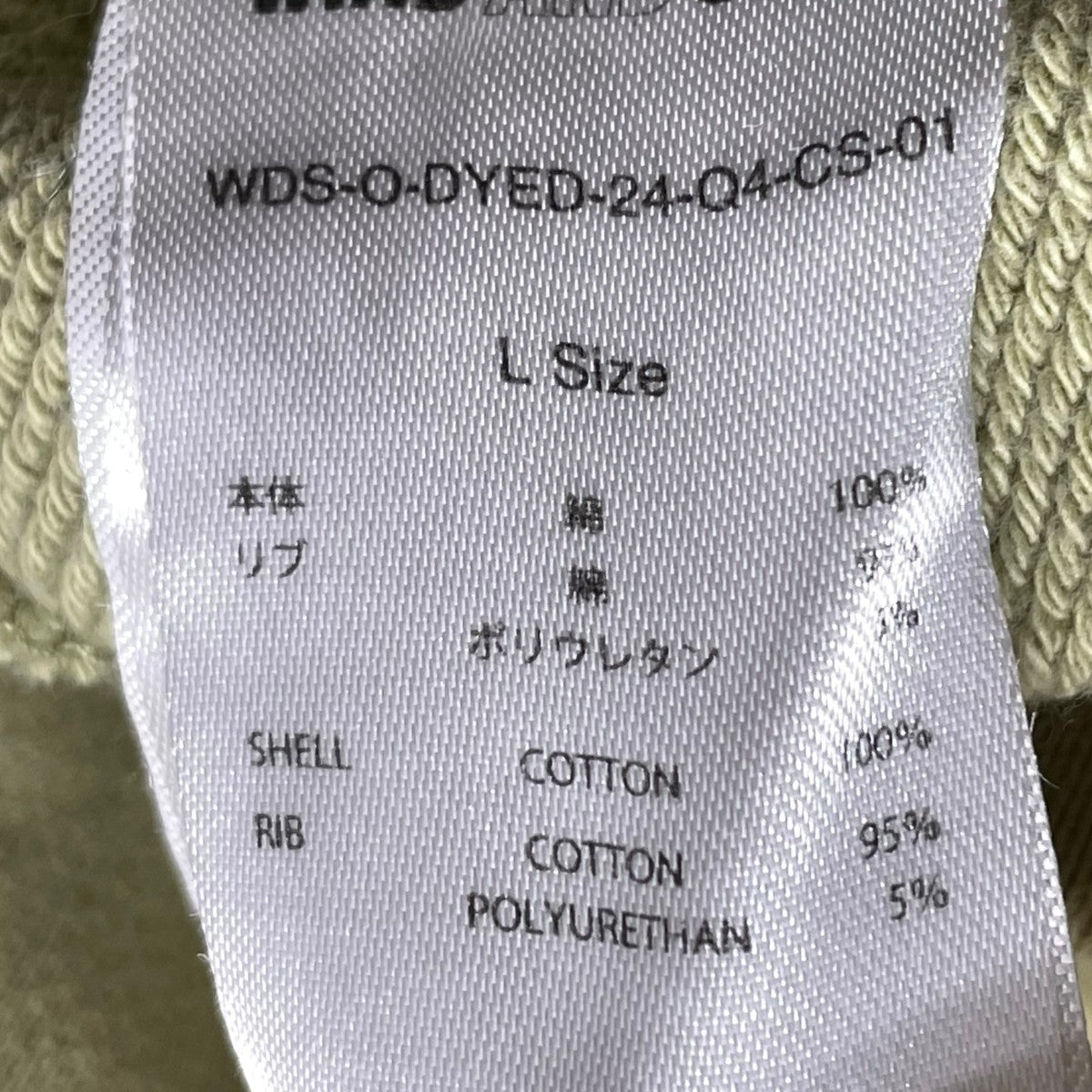 Smooth Pigment Dye HoodieプルオーバーパーカーWDS-O-DYED-24-O4-CS-01