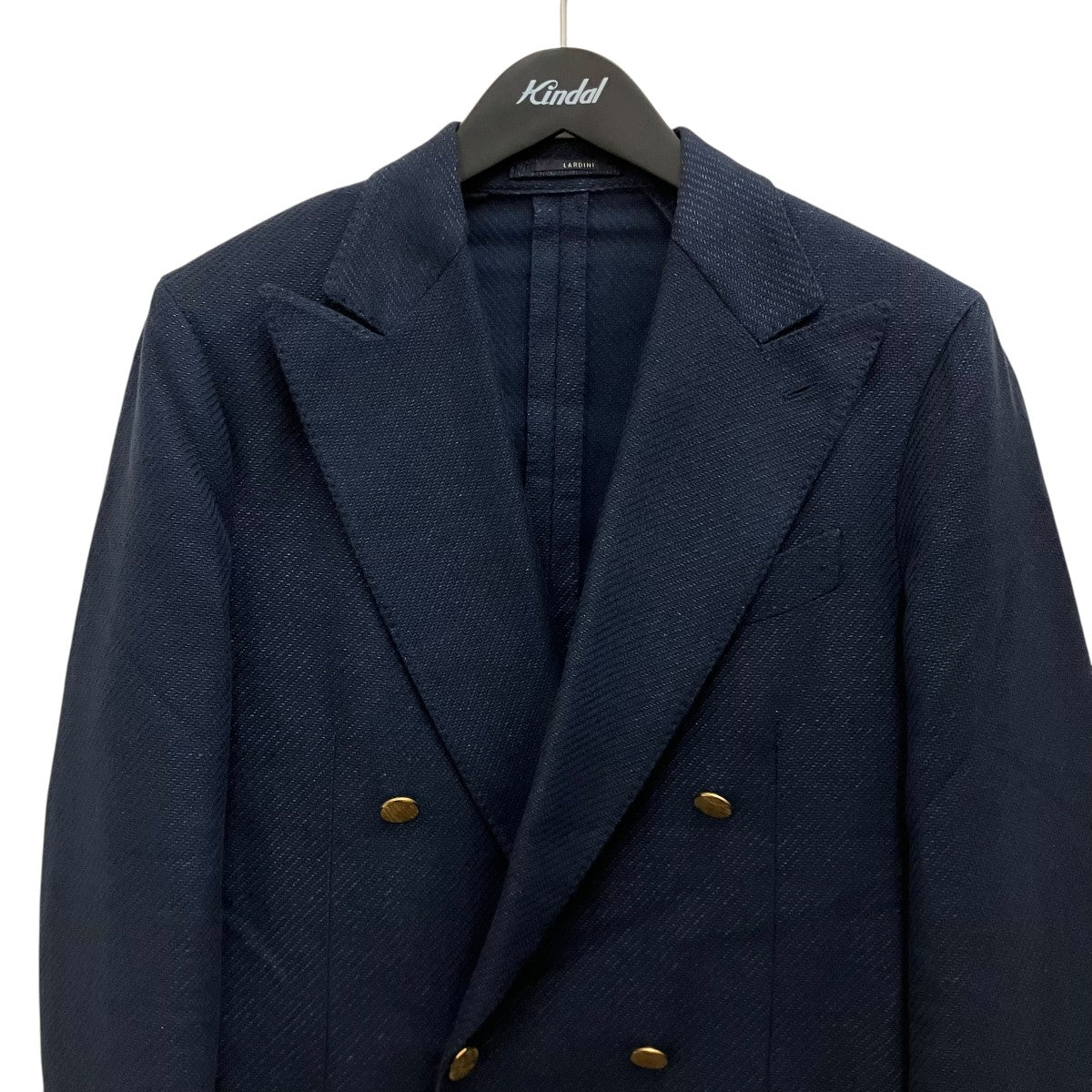 LARDINI リネン混金ボタンダブルジャケットJV673AQ 古着・中古-3枚目のアイテム画像