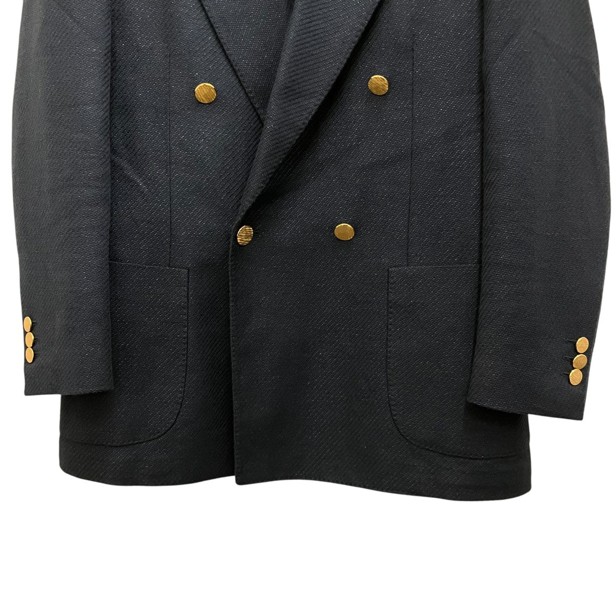 LARDINI リネン混金ボタンダブルジャケットJV673AQ 古着・中古-4枚目のアイテム画像