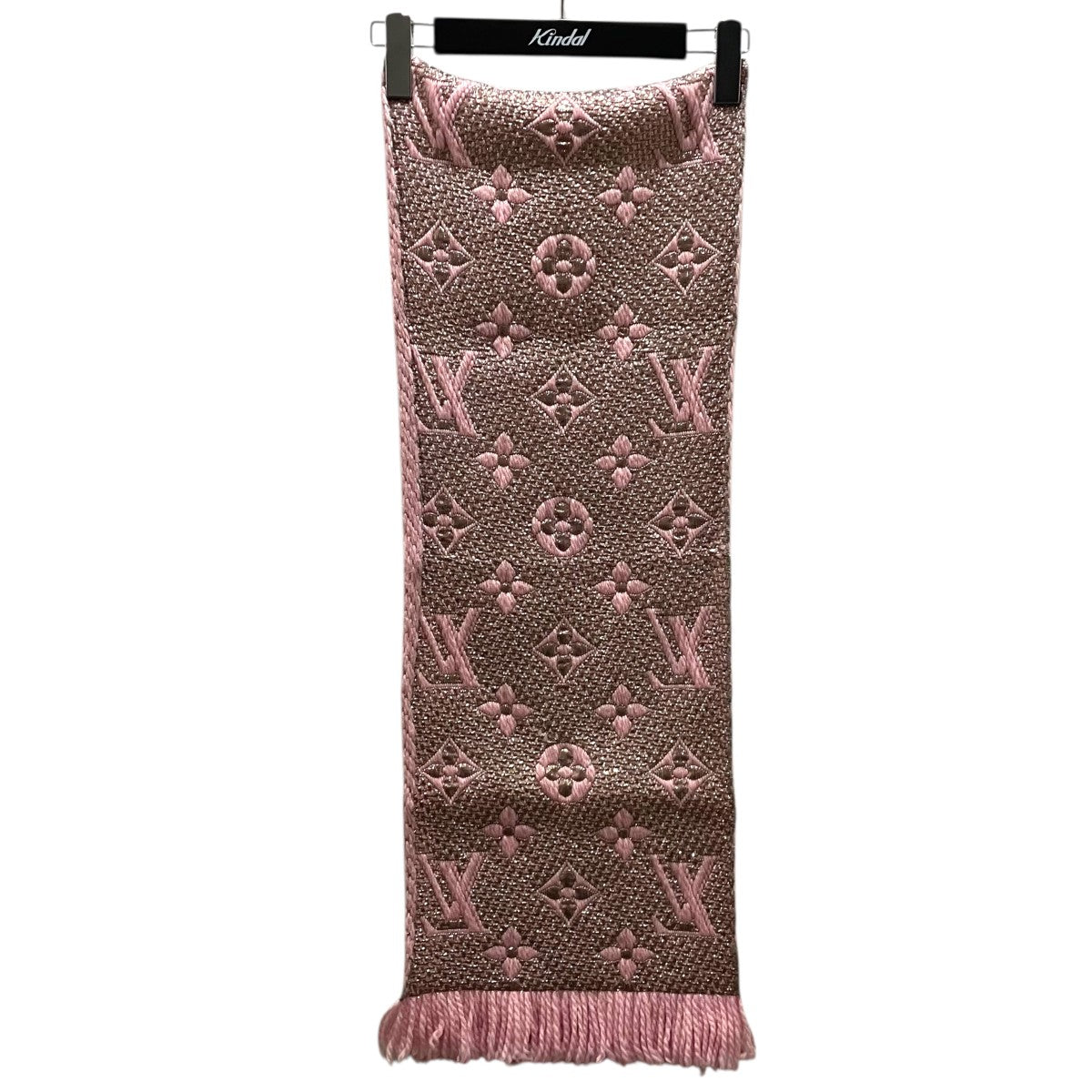 【ルイ ヴィトン エシャルプ・ロゴマニア シャインウール】マフラー　ピンクシルク LOUIS VUITTON(ルイヴィトン) 【エシャルプ・ロゴマニア シャイン