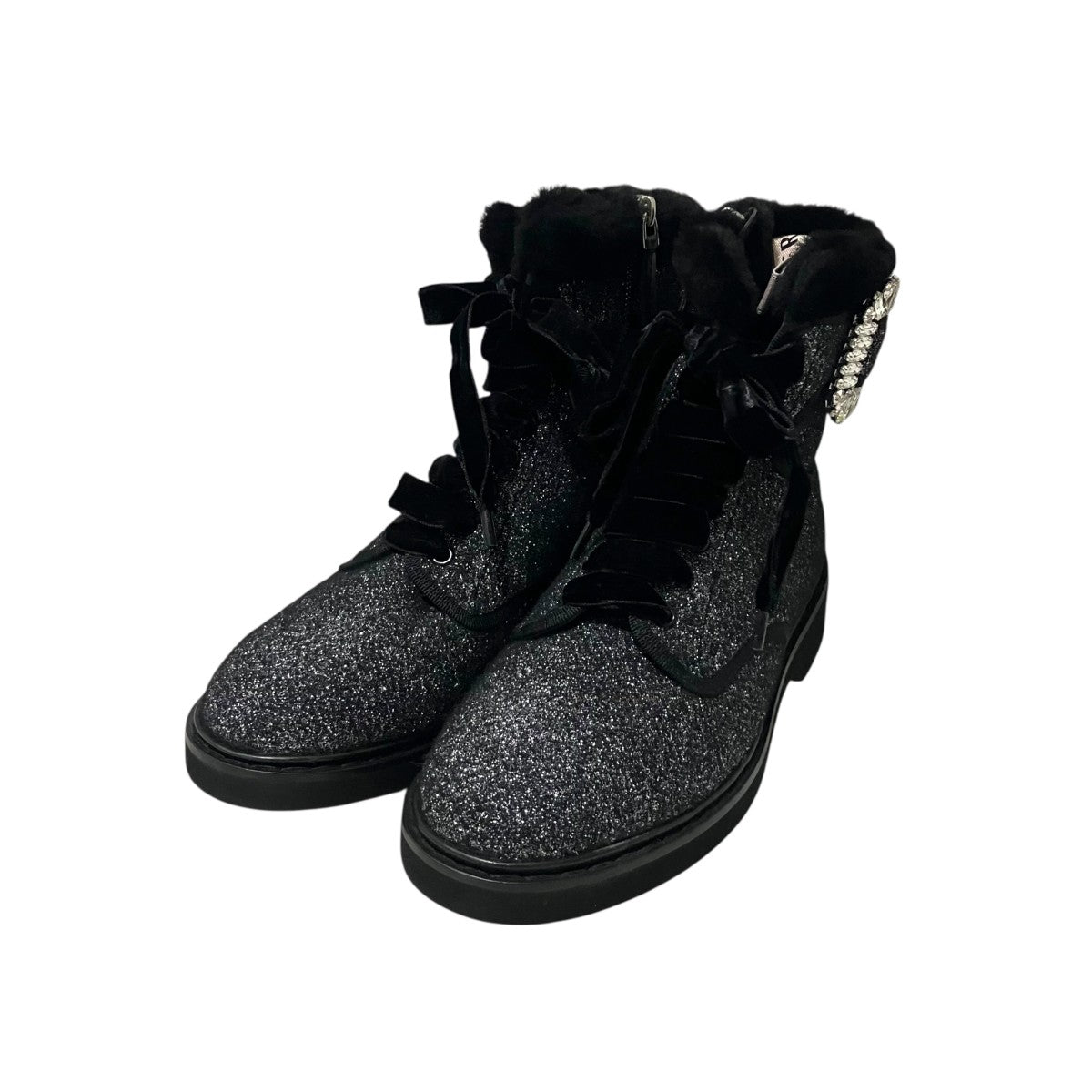 Roger Vivier ハイカットラメブーツ 古着・中古-1枚目のアイテム画像