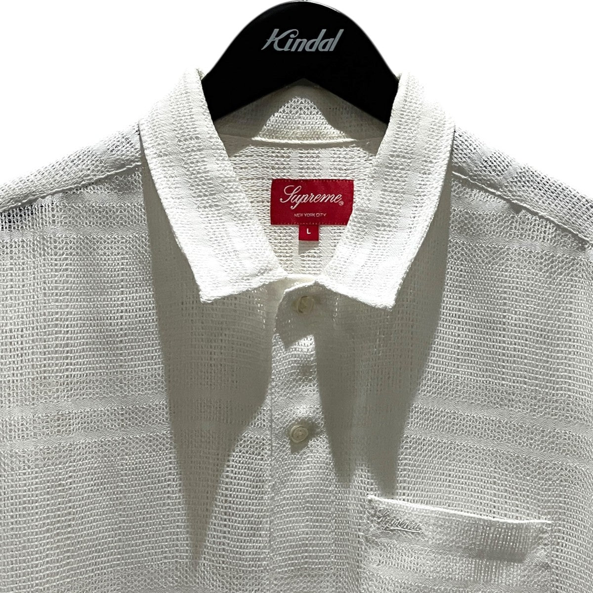 Supreme 【Mesh Stripe S S Shirt】メッシュ半袖シャツ 古着・中古-3枚目のアイテム画像