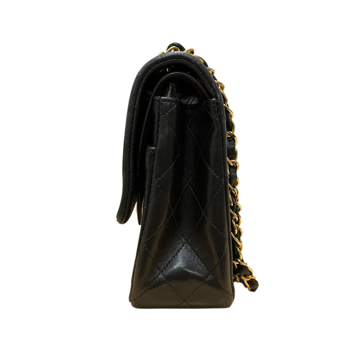 CHANEL ラムスキンダブルフラップチェーンショルダーバッグ 古着・中古-3枚目のアイテム画像