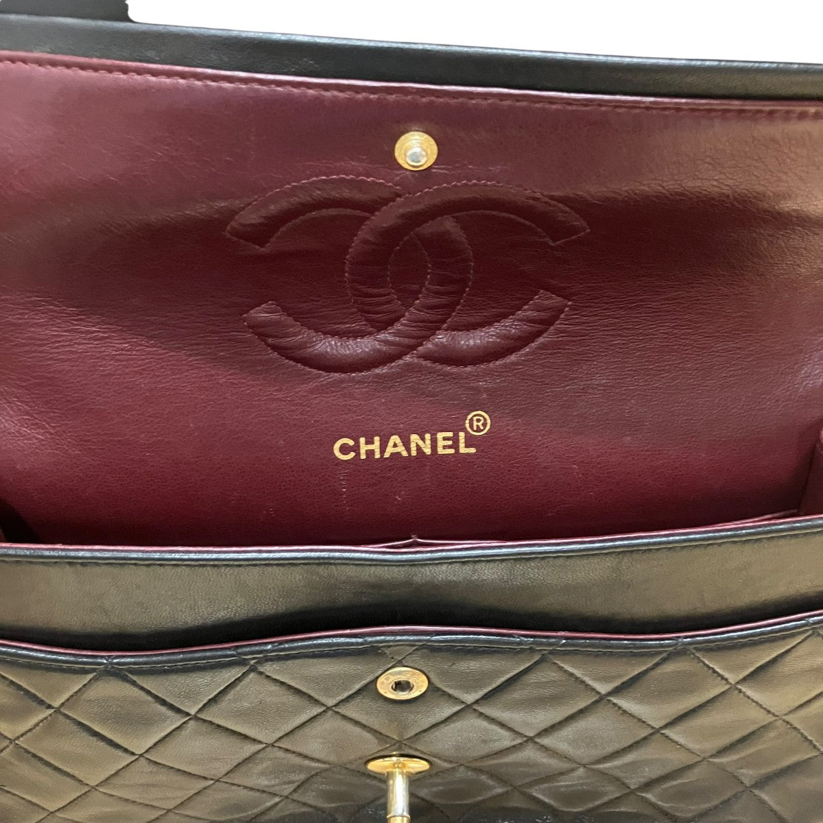 CHANEL ラムスキンダブルフラップチェーンショルダーバッグ 古着・中古-8枚目のアイテム画像