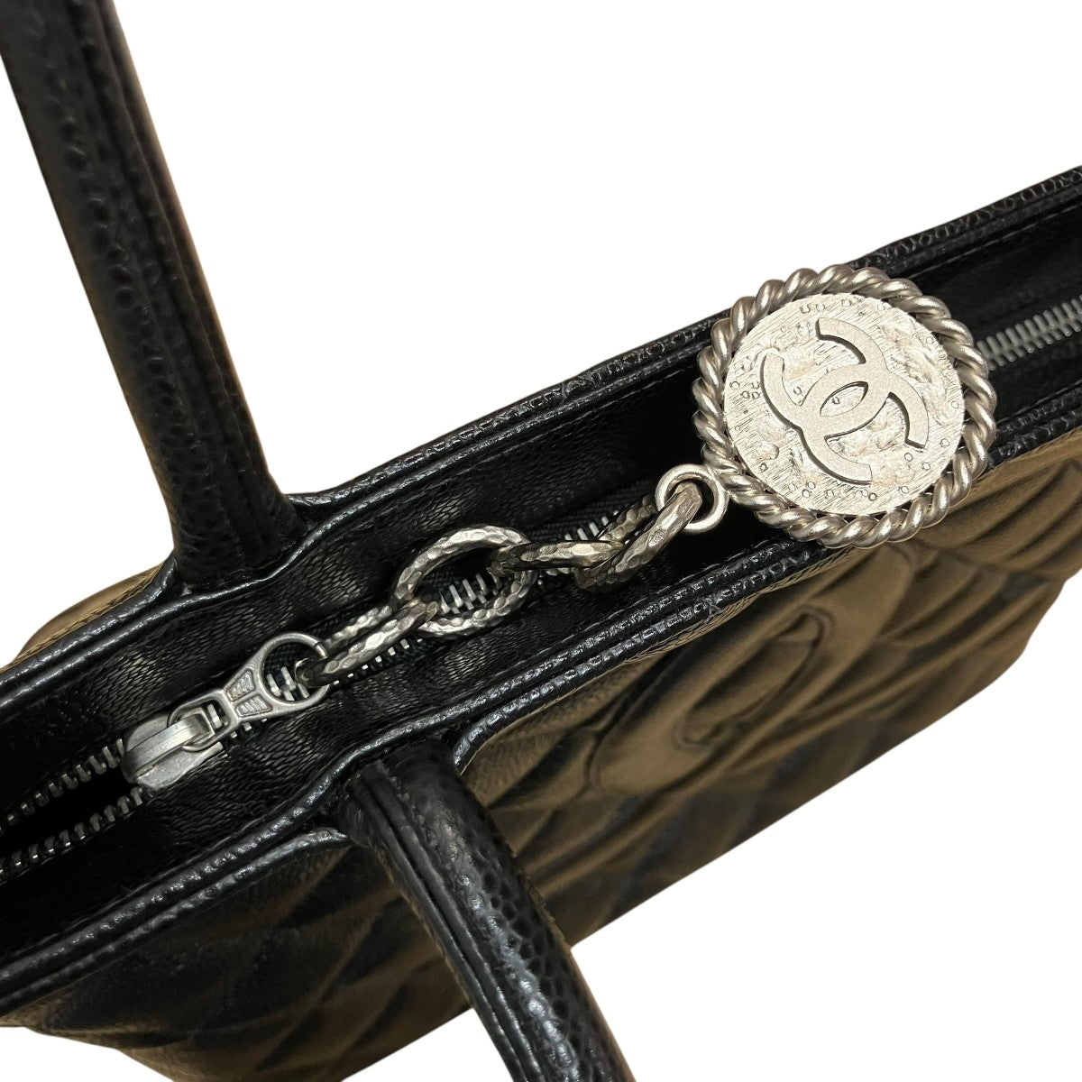 CHANEL キャビアスキン復刻トートバッグ 古着・中古-9枚目のアイテム画像