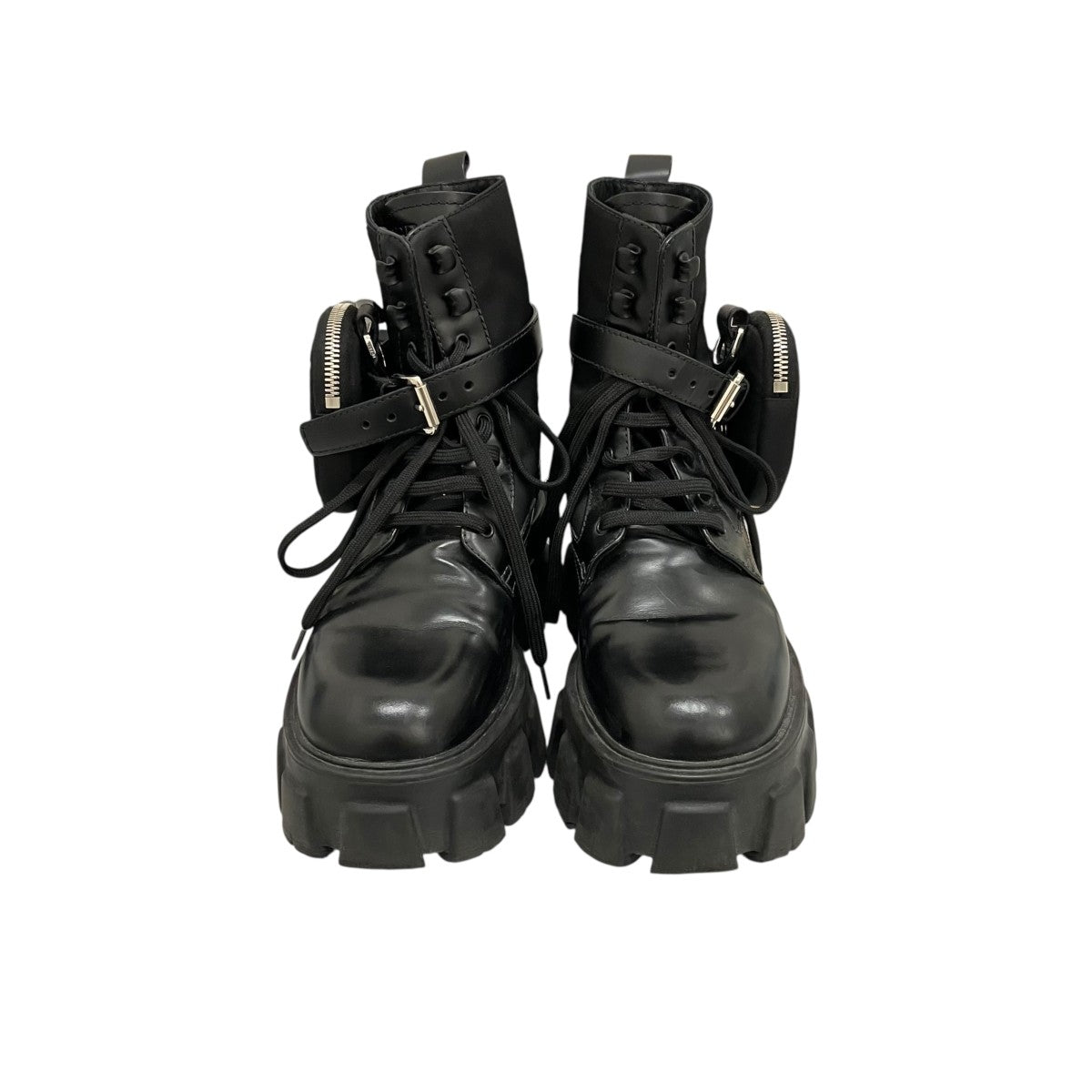 PRADA 【トライアングルロゴ】ブーツ3LFR-1T255M 古着・中古-2枚目のアイテム画像
