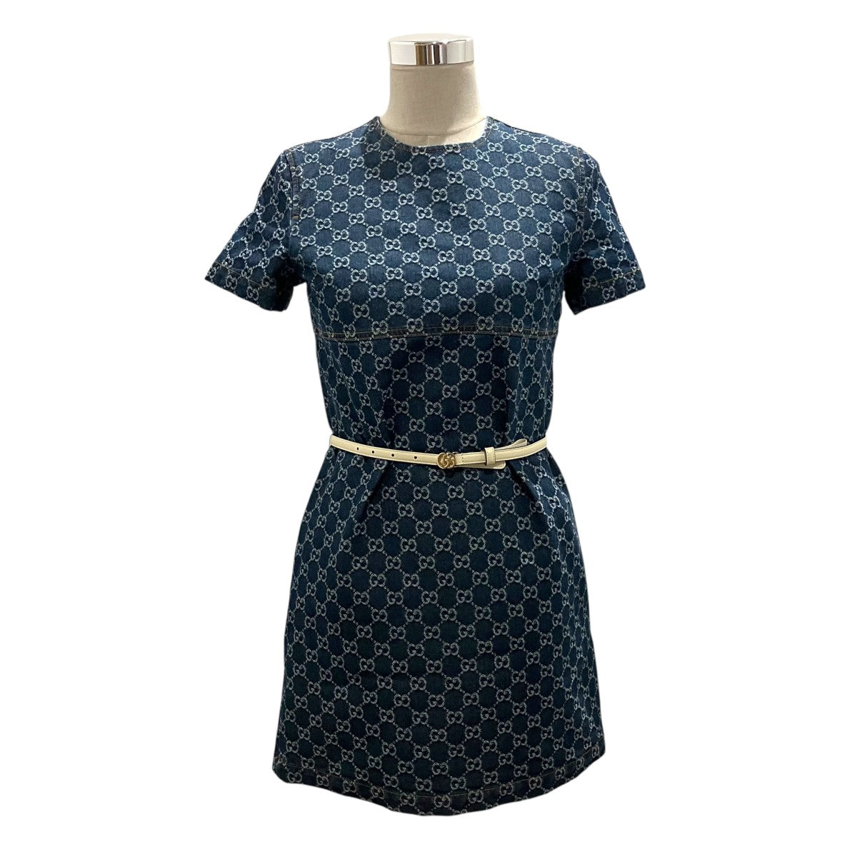 GUCCI(グッチ) GGデニムワンピース818219 818219 インディゴ サイズ 38