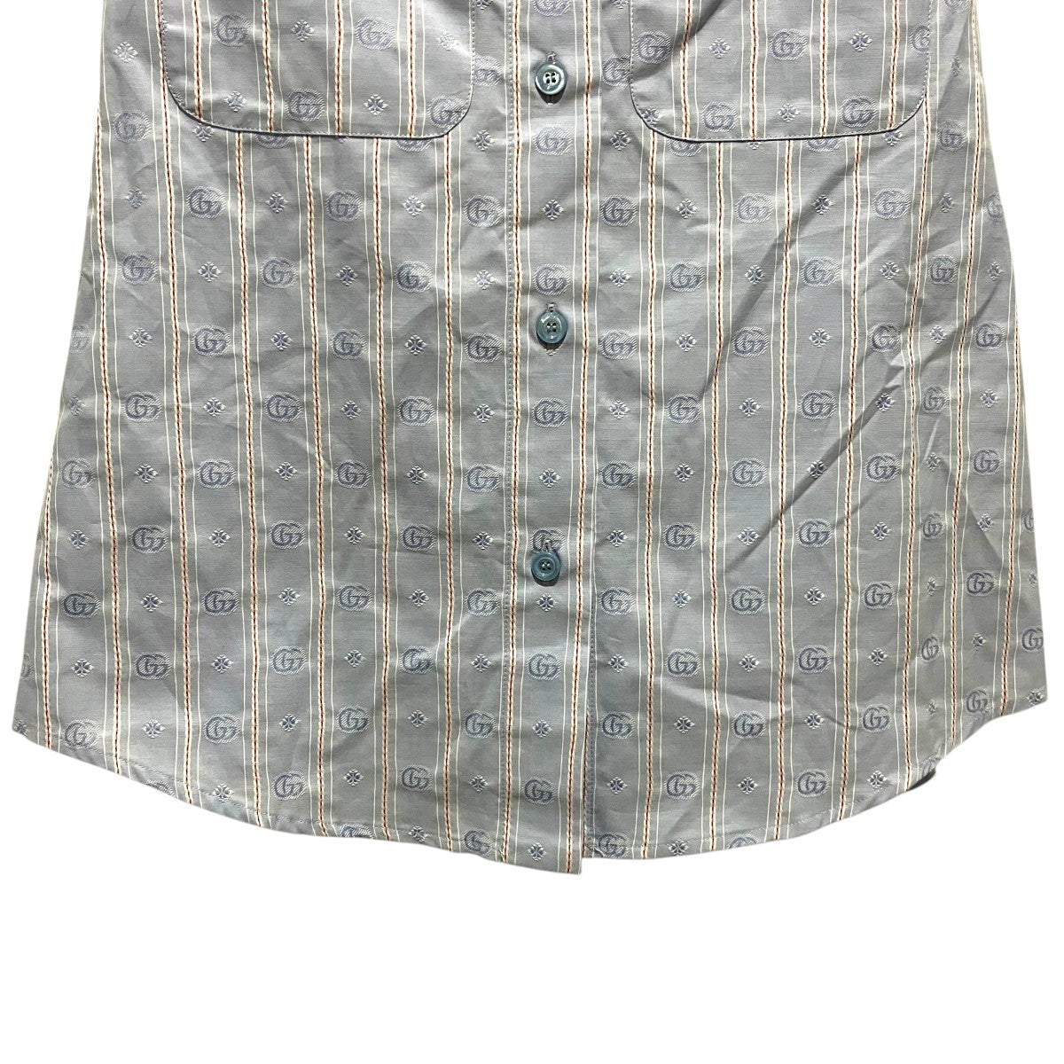 GUCCI(グッチ) ストライプスカート739403 739403 スカイブルー サイズ