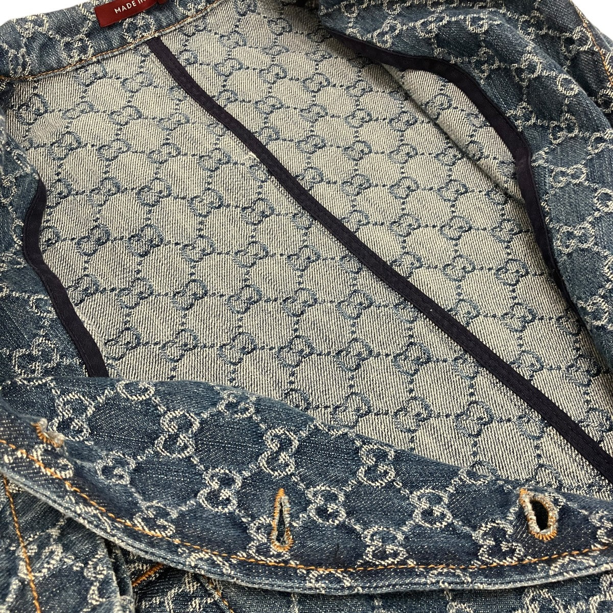 GUCCI 【GG ジャカード デニム】半袖デニムジャケット788680 古着・中古-6枚目のアイテム画像