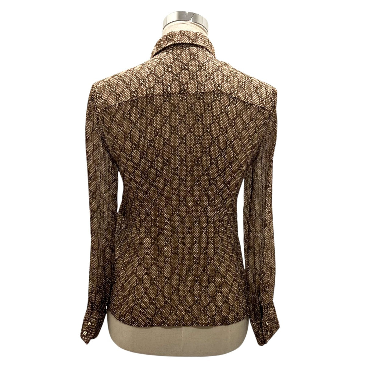 GUCCI 【GG シルクシャツ】シルクシャツ771928 古着・中古-2枚目のアイテム画像