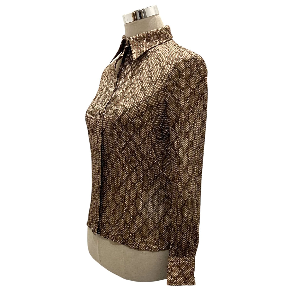 GUCCI 【GG シルクシャツ】シルクシャツ771928 古着・中古-3枚目のアイテム画像