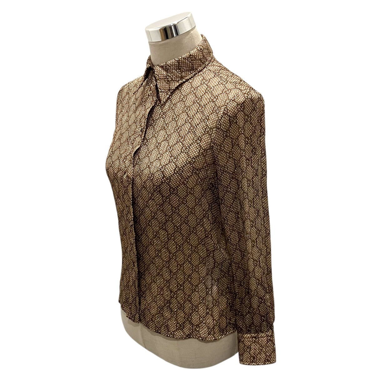 GUCCI 【GG シルクシャツ】シルクシャツ771928 古着・中古-3枚目のアイテム画像
