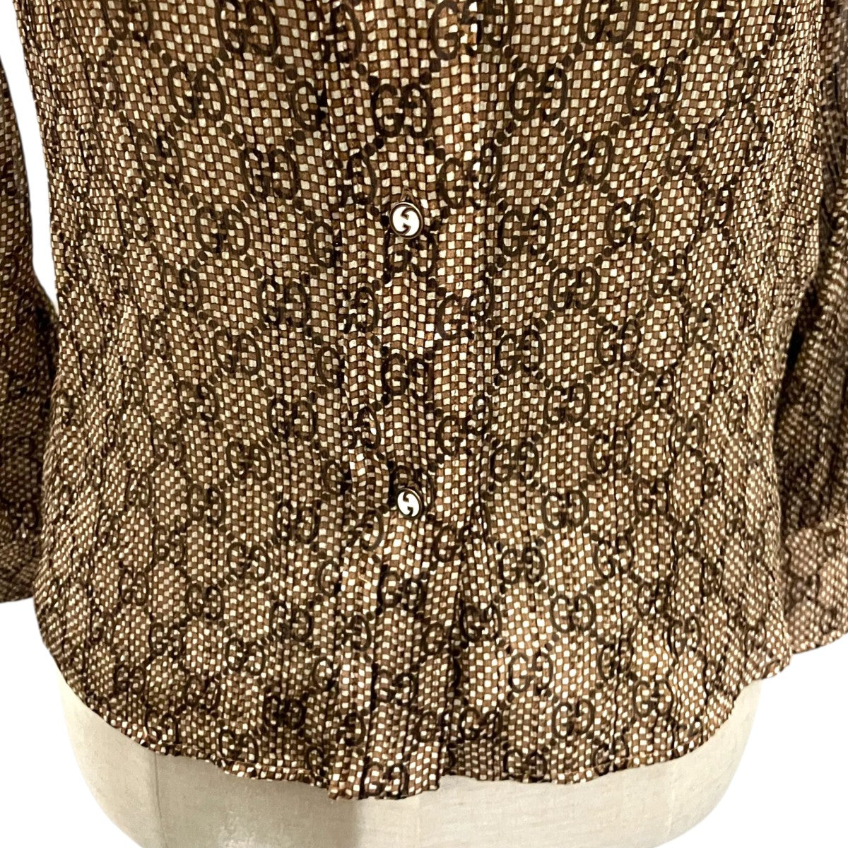 GUCCI 【GG シルクシャツ】シルクシャツ771928 古着・中古-5枚目のアイテム画像