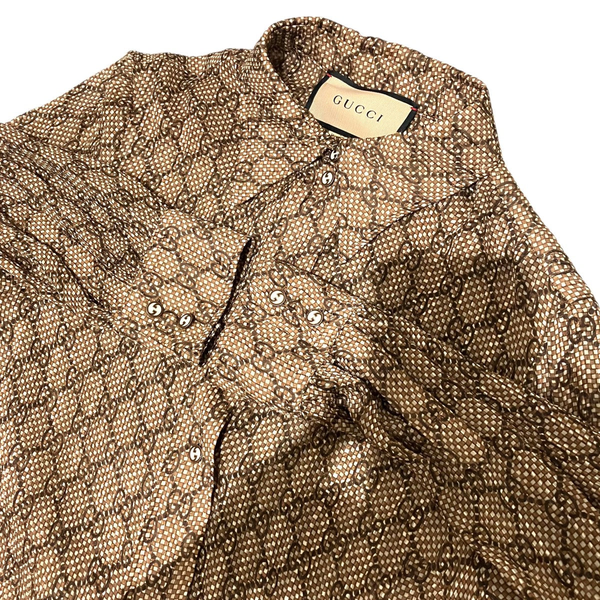 GUCCI 【GG シルクシャツ】シルクシャツ771928 古着・中古-6枚目のアイテム画像