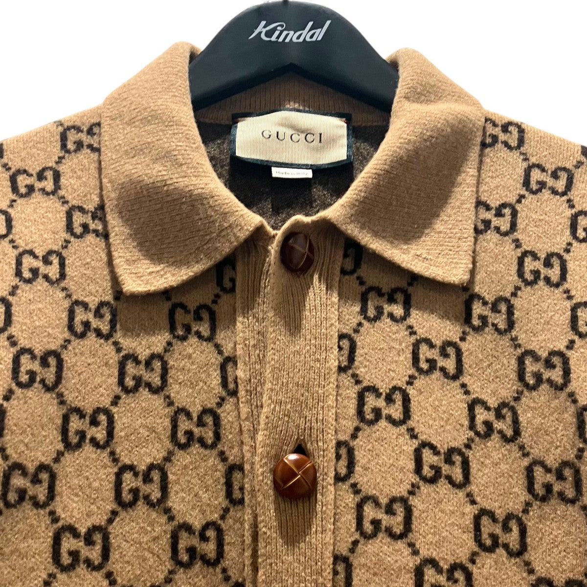 GUCCI(グッチ) GGカシミヤ混カーディガン645234 645234 ブラウン