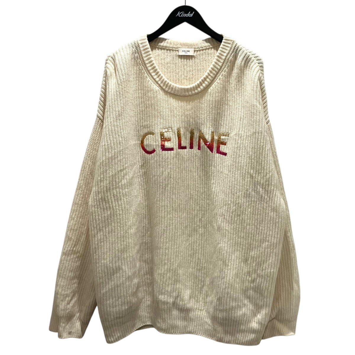 CELINE ロゴスパンコールニット2A09X66Q 古着・中古-1枚目のアイテム画像