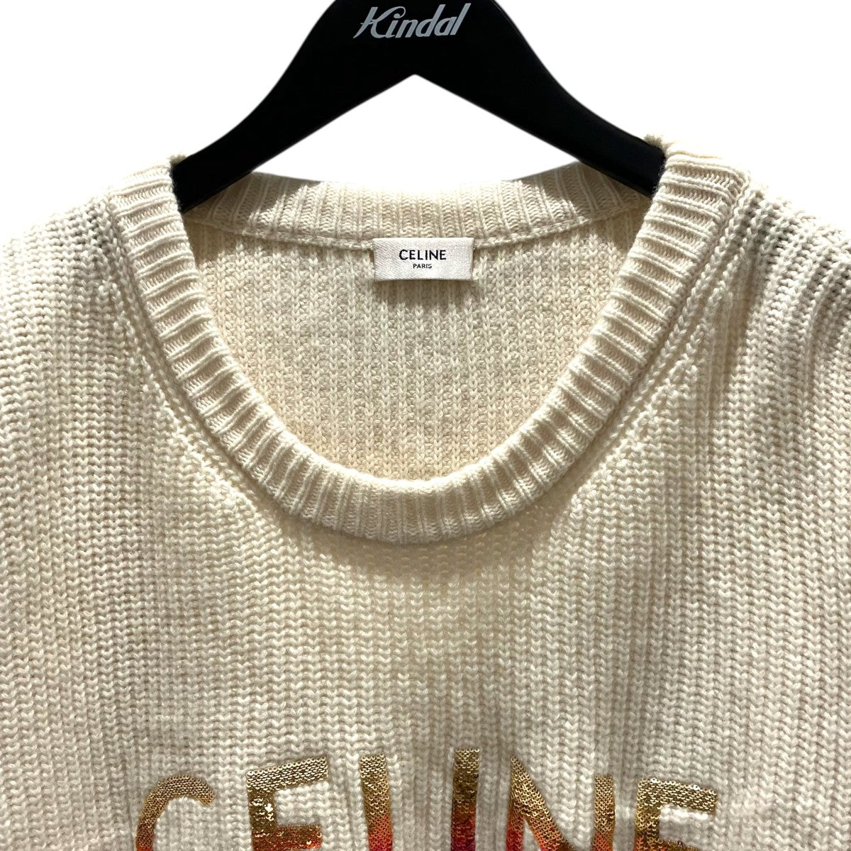 CELINE ロゴスパンコールニット2A09X66Q 古着・中古-3枚目のアイテム画像