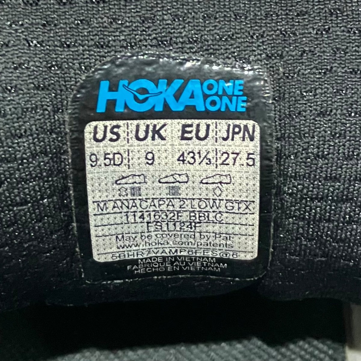 HOKAONEONE 【M ANACAPA 2 LOW GTX 】ローカットスニーカー1141632F 古着・中古-9枚目のアイテム画像