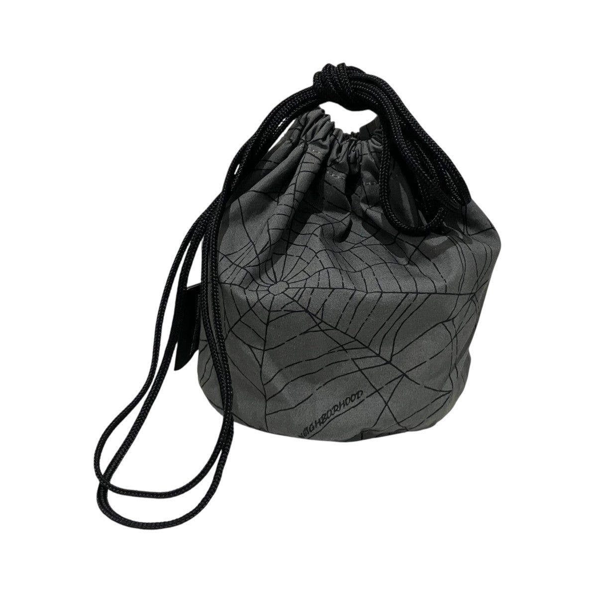 NEIGHBORHOOD 【SPIDERWEB DRAWSTRING BAG】巾着バッグ231TQNH-CG01S 古着・中古-3枚目のアイテム画像