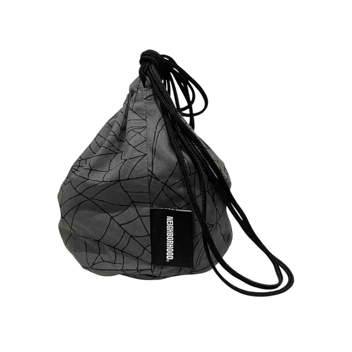 NEIGHBORHOOD 【SPIDERWEB DRAWSTRING BAG】巾着バッグ231TQNH-CG01S 古着・中古-4枚目のアイテム画像